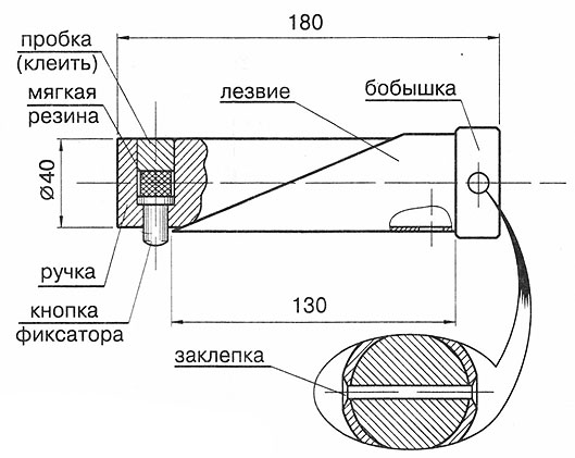 Конструкция складного совка.