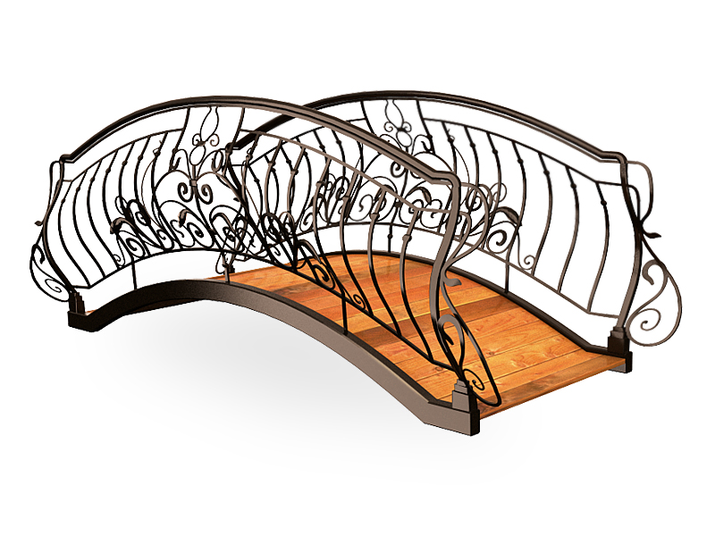 Этапы правильного выбора кованых мостов для украшения пруда 